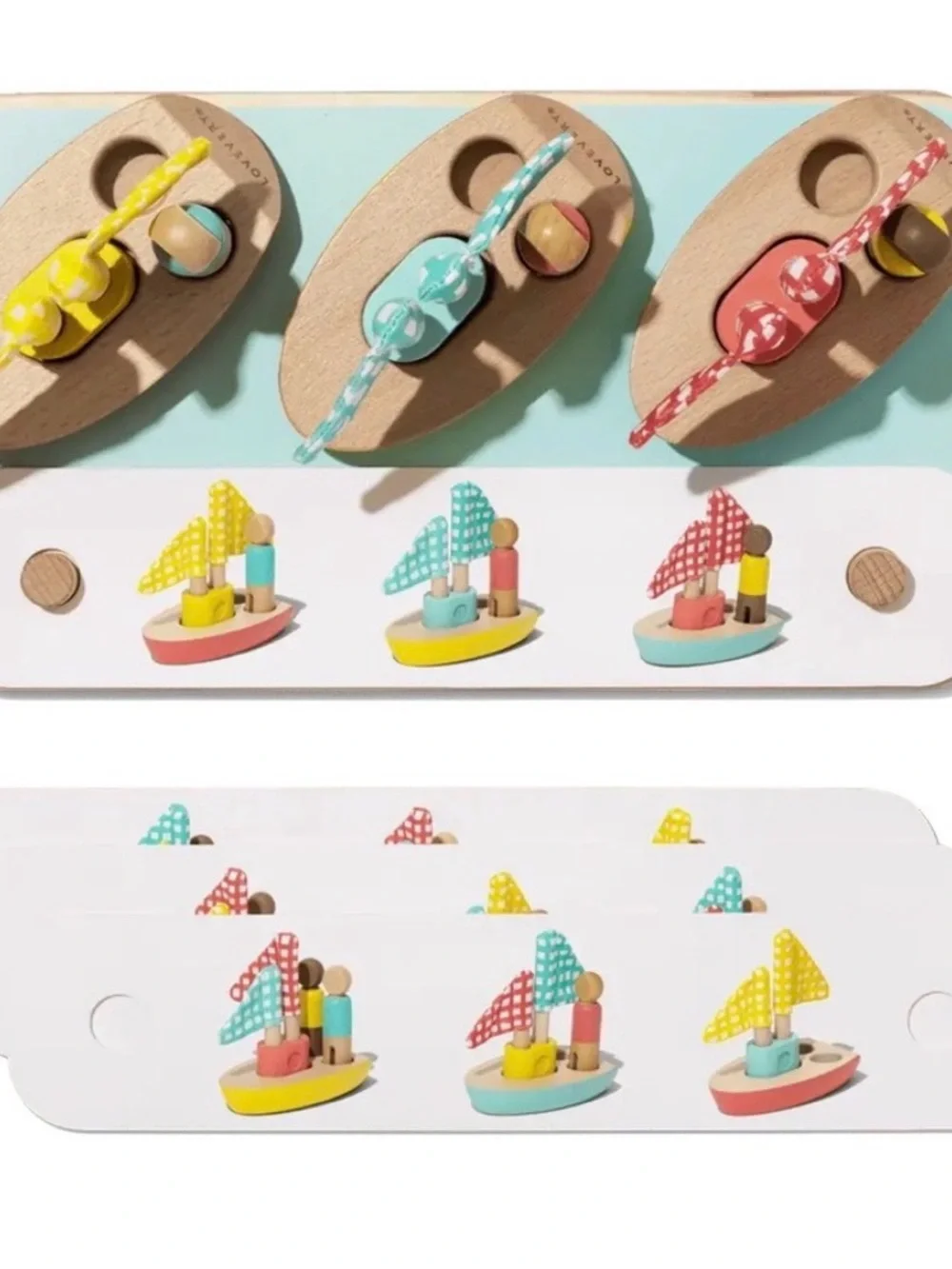 Lovevery pattern matching boats, and cards COMPLETE SET